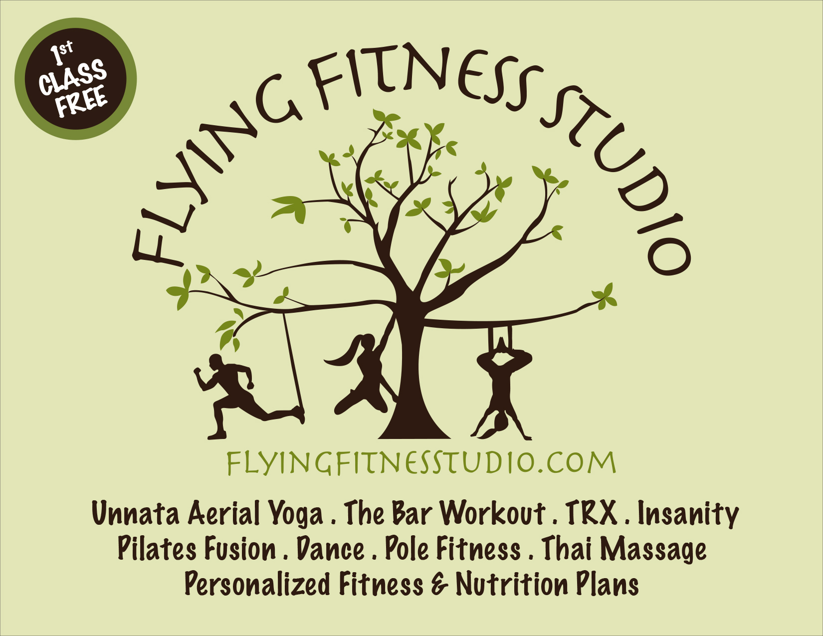 Flying Fitness Studio Flyer (front)